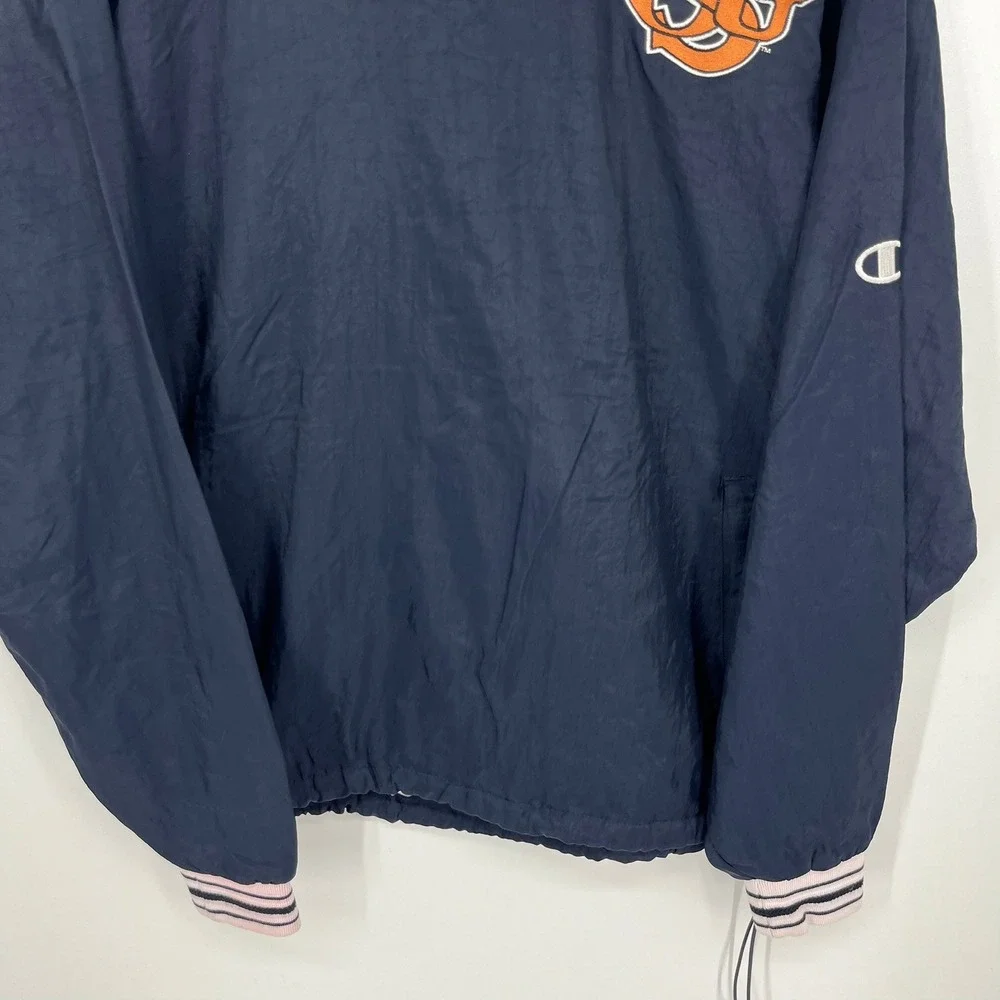 Champion Oregon State Beavers V-Neck Windbreaker Navy Blue Mens Large Vtg 90s